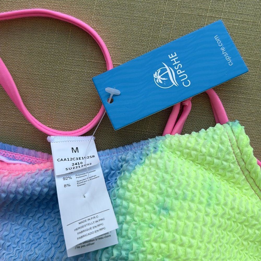 NWT! Cupshe Colorful Women’s Swim Set - Picture 3 of 7